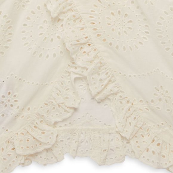 NEW Stella McCartney Kid Cream Embroidered Lace Cut Out Tank Cross Back Blouse - Picture 6 of 6